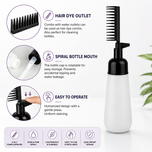 ๐2-in-1 Hair Oil & Colour Applicator Comb | Easy & Mess-Free Hair Care ๐ชฎโจ