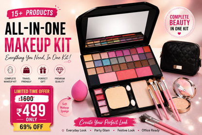 💄 15+ Products All-in-One Makeup Kit – Complete Beauty Kit at ₹599