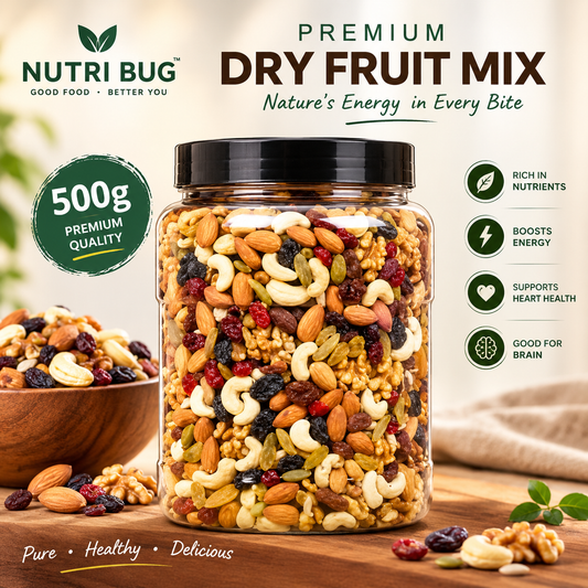 Premium Dry Fruit & Nut Mix – 500g | Almonds, Cashews, Walnuts, Raisins & Dried Fruits