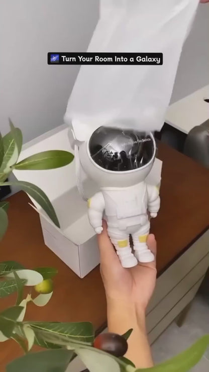 Astronaut Galaxy Star Projector Night Light – 360° Rotating LED Projector with Remote & Timer ✨